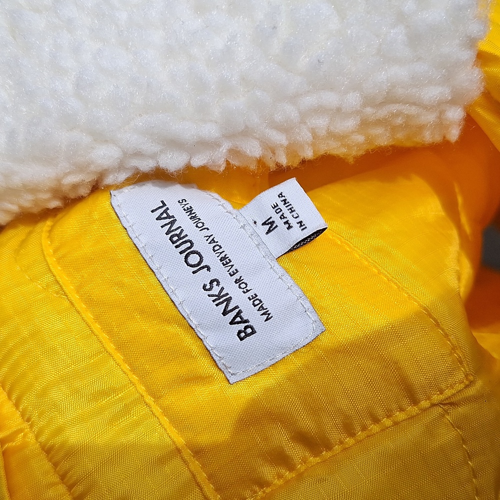 Banks Journal Georgia Lightweight Quilted Jacket Removable Collar Yellow Size M - Picture 8 of 13